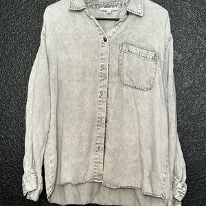 Jane and Delancey Light Grey Button Down Shirt